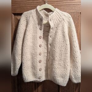 Rylee + Cru Cream Button-Up Cardigan